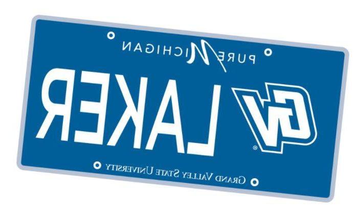 Image of a Grand Valley license plate